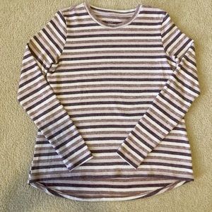 American Eagle Outfitters Rose Striped Long Sleeve Shirt